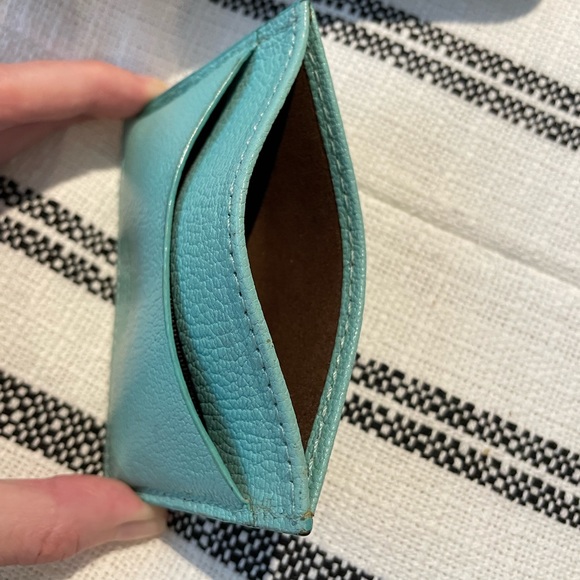 Tiffany brand “Tiffany blue” leather card case - 2.75” x 4” - Picture 7 of 8